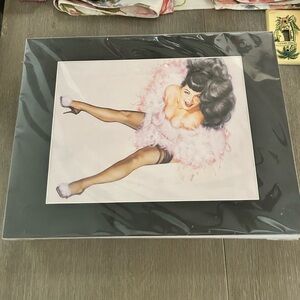 Bettie Page Olivia Pin-Up Art Print